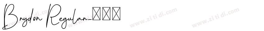Brydon Regular字体转换
